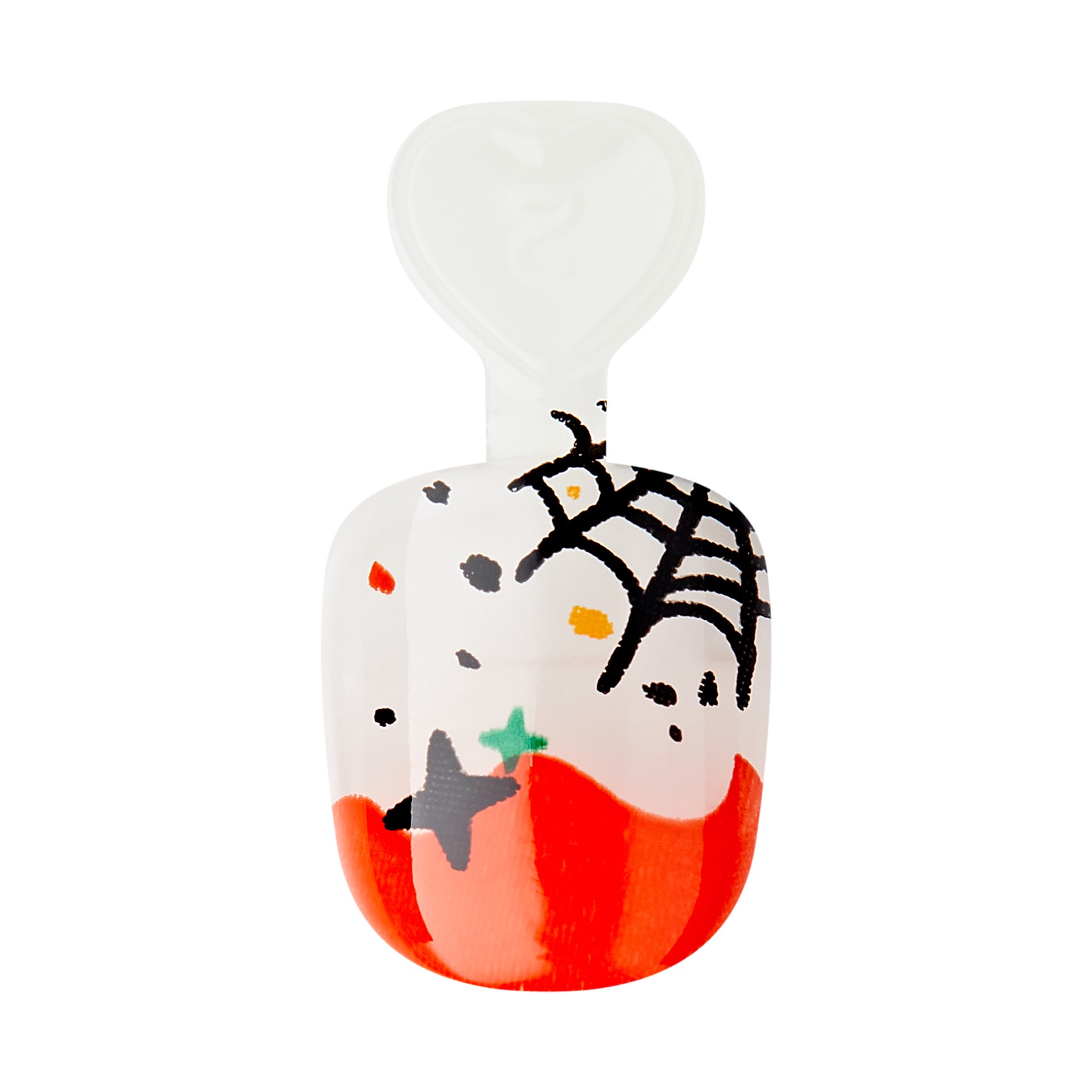slide 3 of 5, imPRESS MINI Halloween Press-On Nails for Kids, No Glue Needed, Orange, Square, 21 Ct., 21 pc