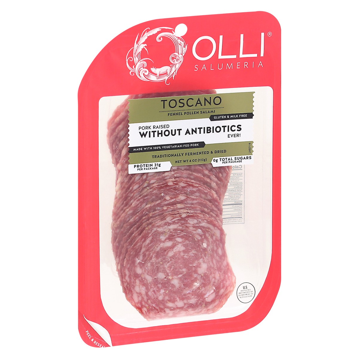 slide 8 of 9, Olli Salumeria Olli Toscano Fennel Salami Slices, 4 oz