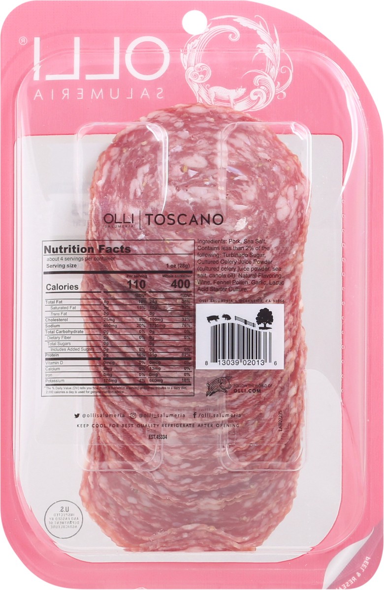 slide 7 of 9, Olli Salumeria Olli Toscano Fennel Salami Slices, 4 oz