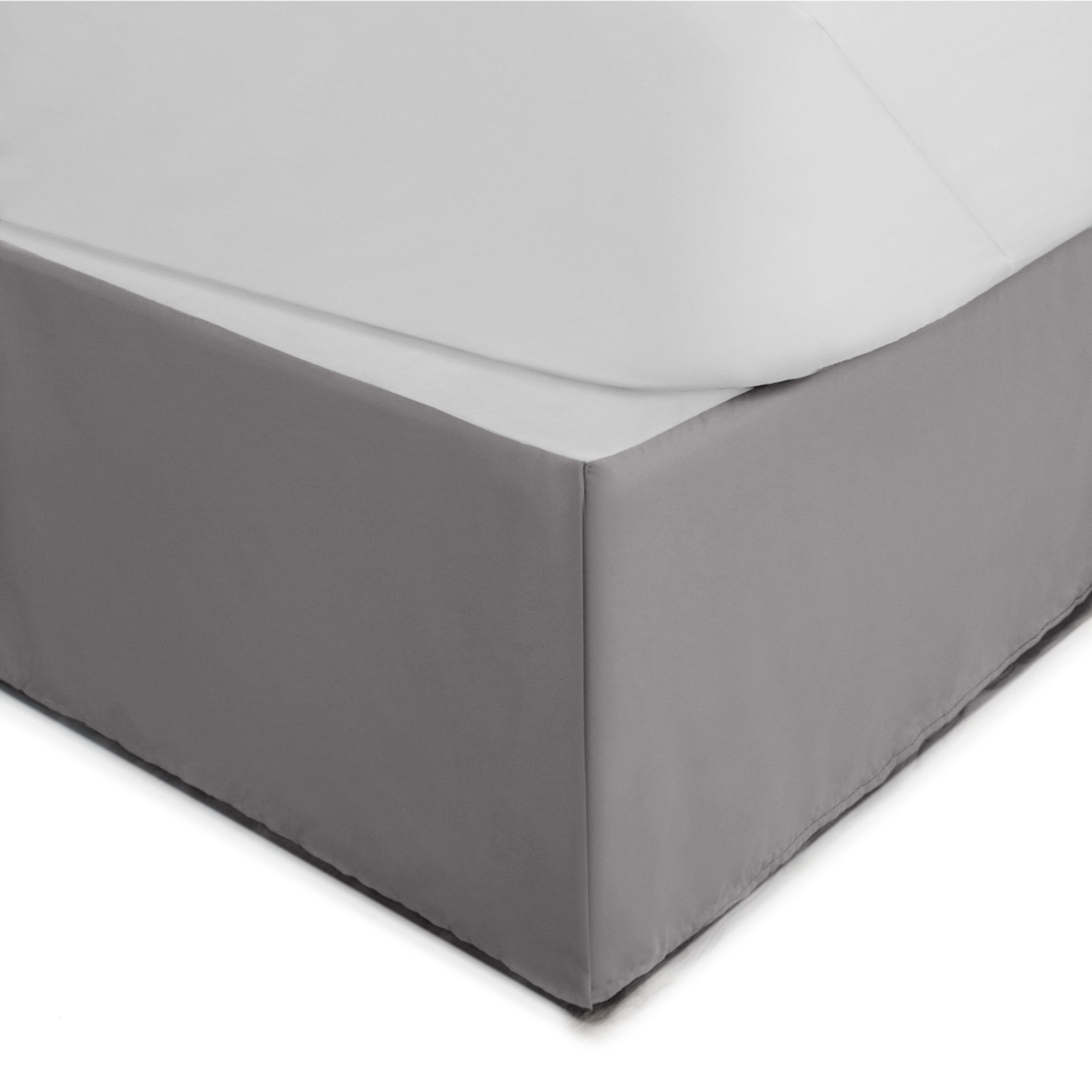 slide 1 of 8, MARTEX 1" Drop Bedskirt Grey Full, Full Size