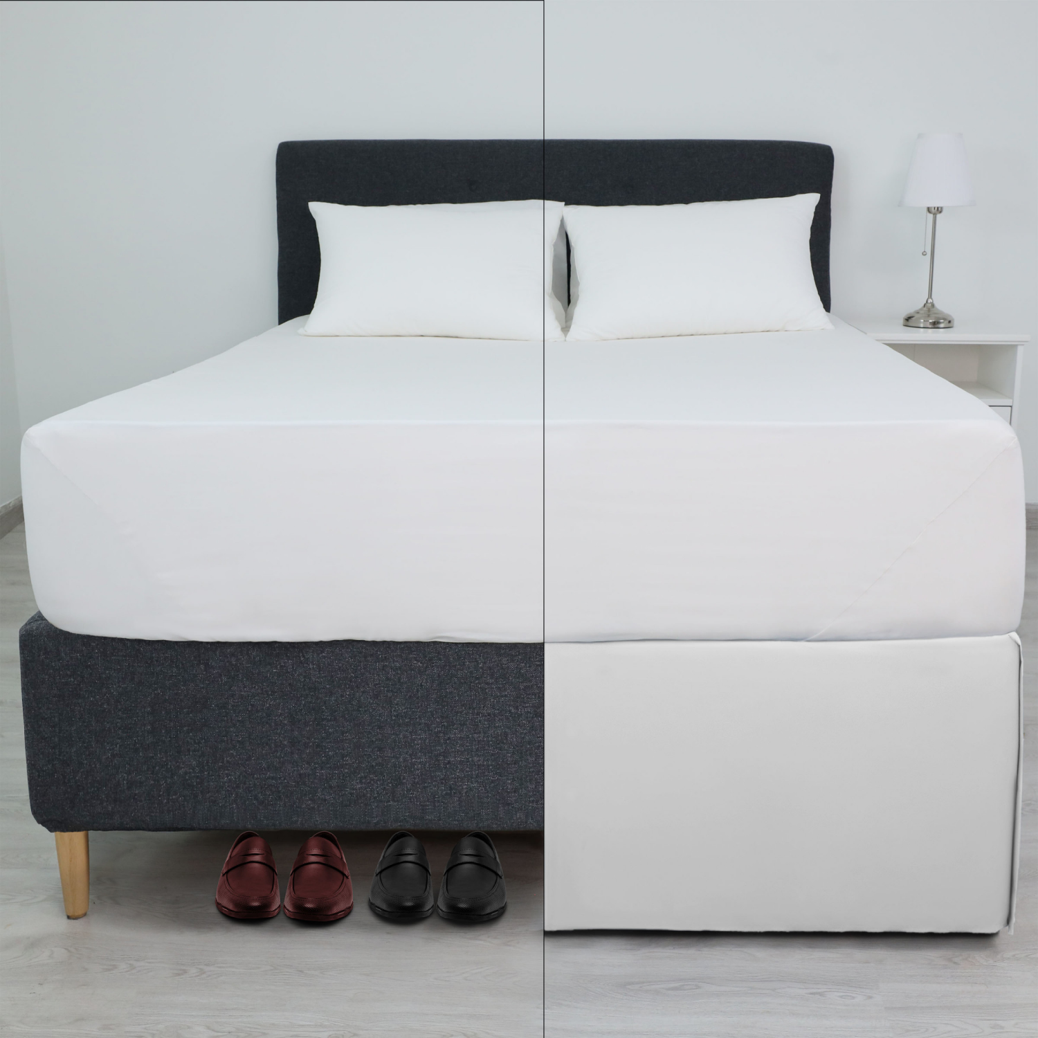 slide 5 of 8, MARTEX 21" Drop Bedskirt White Full, Full Size