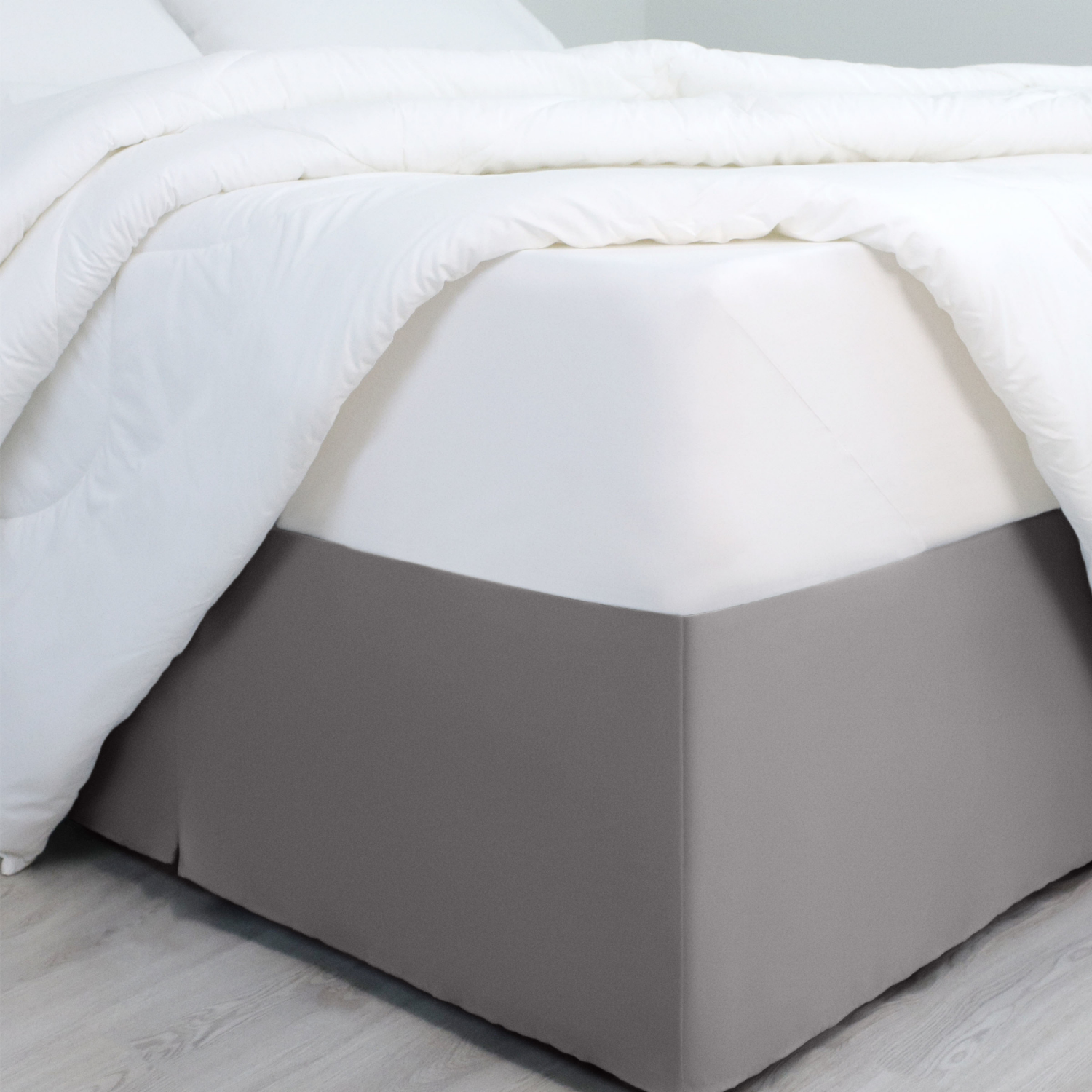 slide 2 of 8, MARTEX 21" Drop Bedskirt Grey King, King Size