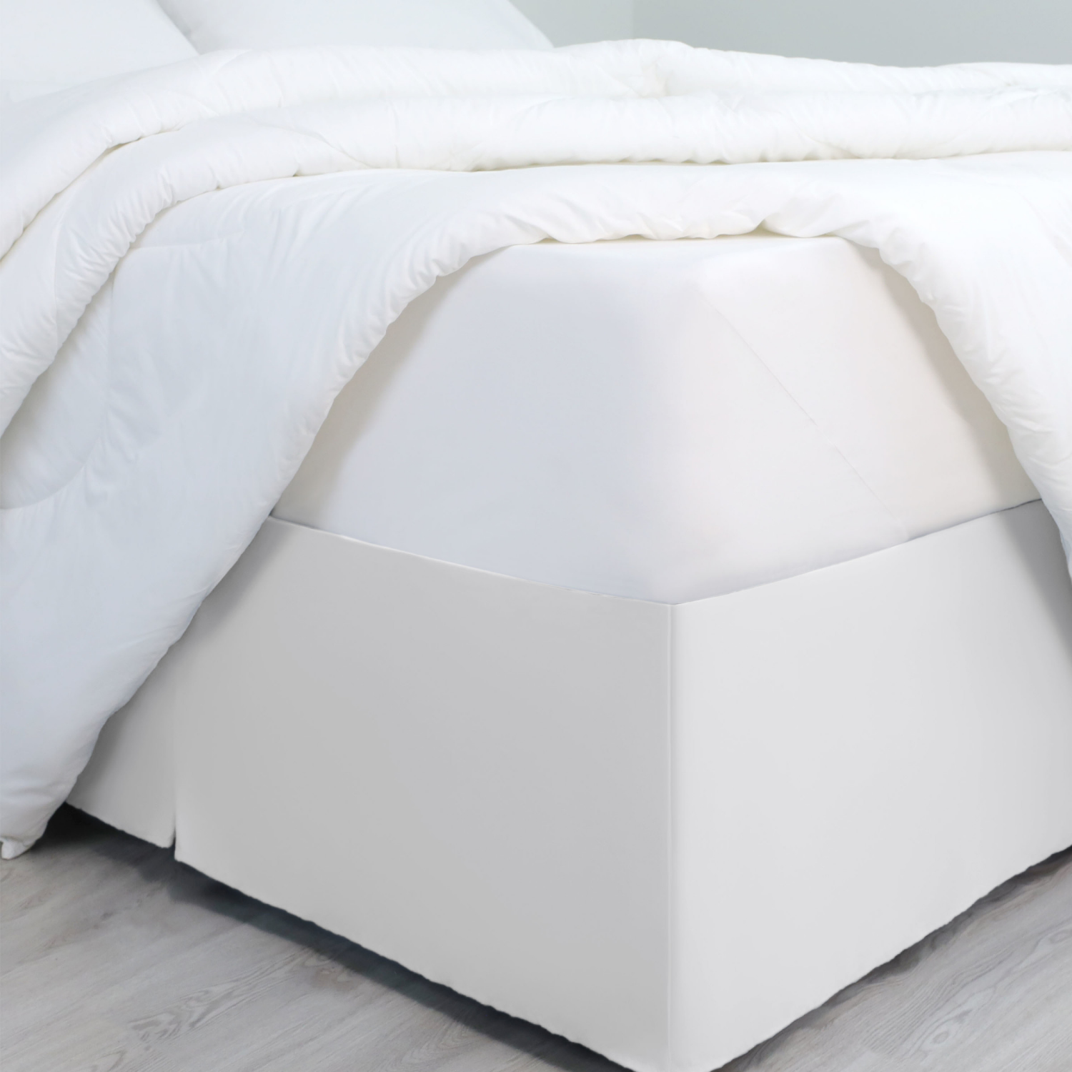 slide 2 of 8, MARTEX 21" Drop Bedskirt White King, King Size
