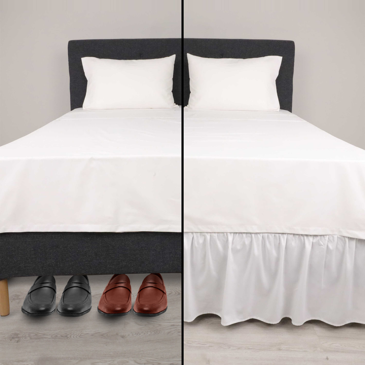 slide 5 of 8, MARTEX Basic Microfiber Bedskirt White Full, Full Size