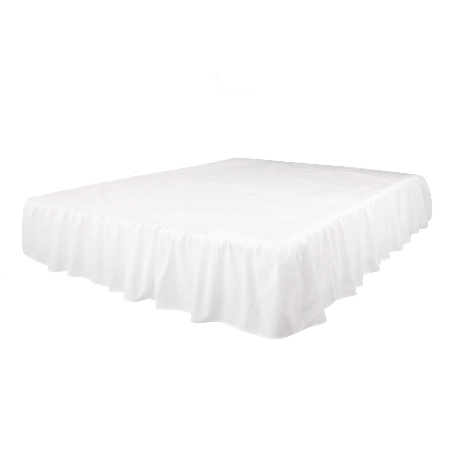 slide 8 of 8, MARTEX Basic Microfiber Bedskirt White King, King Size