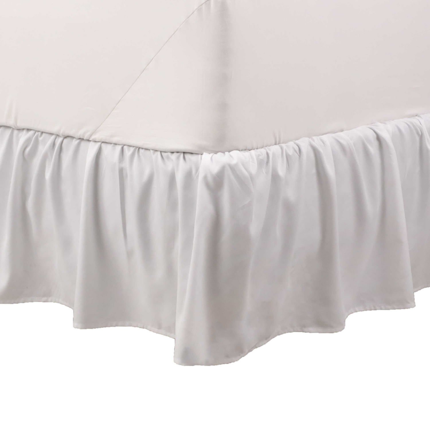 slide 1 of 8, MARTEX Basic Microfiber Bedskirt White King, King Size