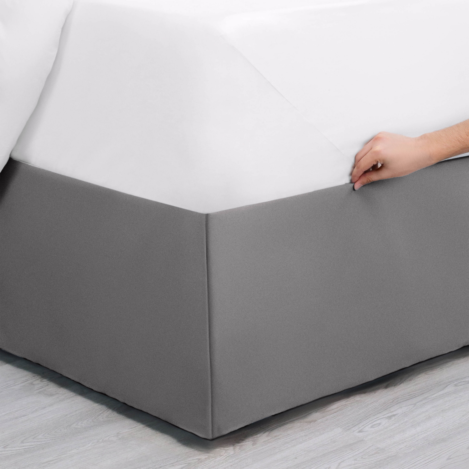 slide 6 of 8, MARTEX Luxury Inverted Pleat Grey Queen, Queen Size