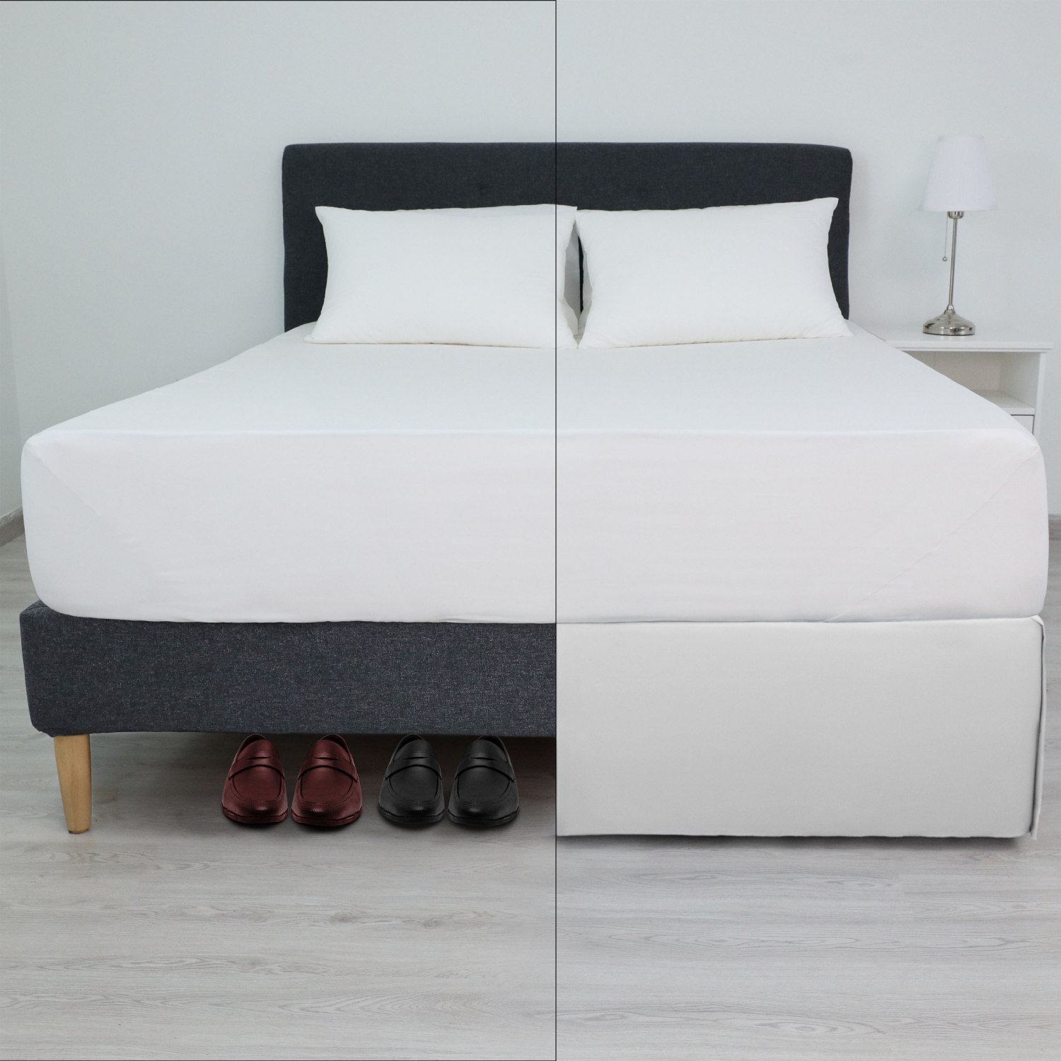 slide 5 of 8, MARTEX Luxury Inverted Pleat White Queen, Queen Size