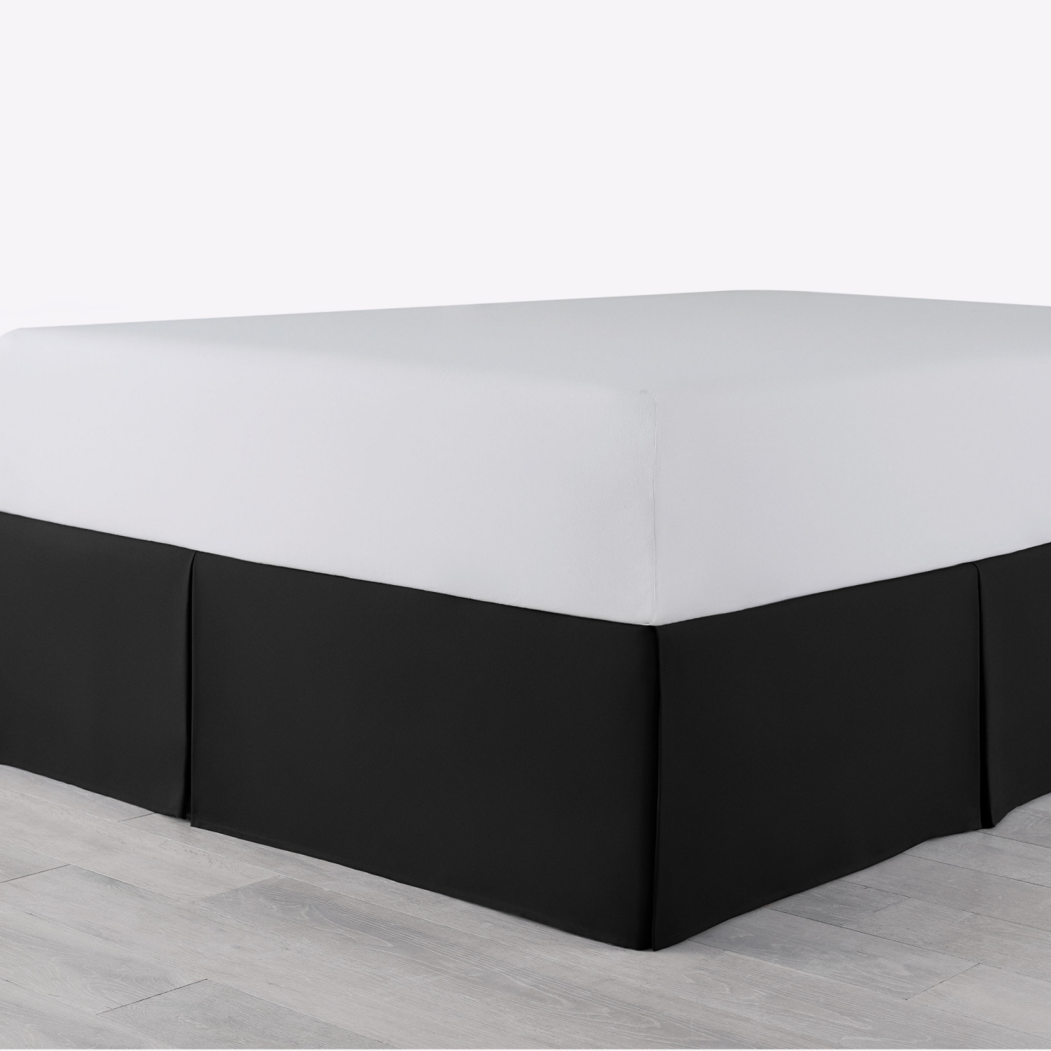 slide 8 of 8, Martex Luxury, Inverted Pleat Bedskirt, Queen, Black, Queen Size