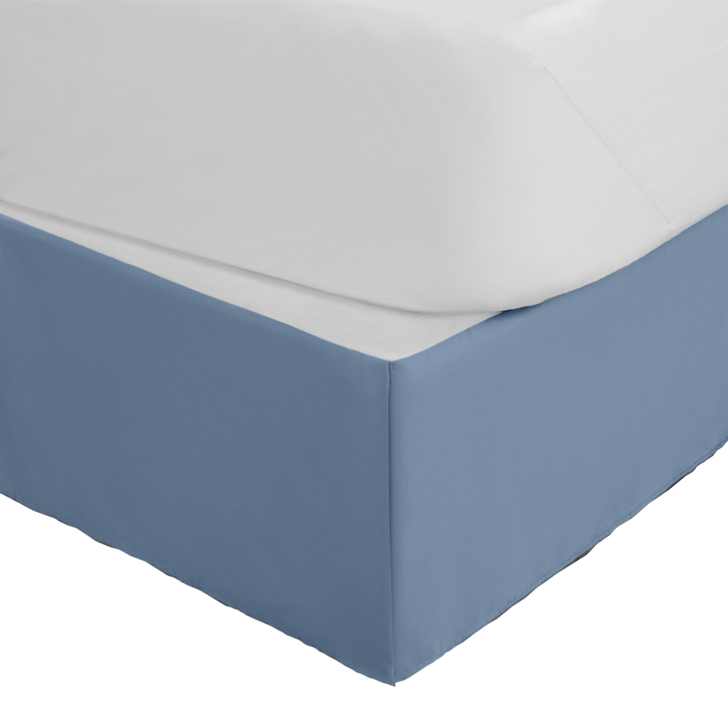 slide 1 of 8, Martex Luxury, Inverted Pleat Bedskirt, Queen, Blue, Queen Size