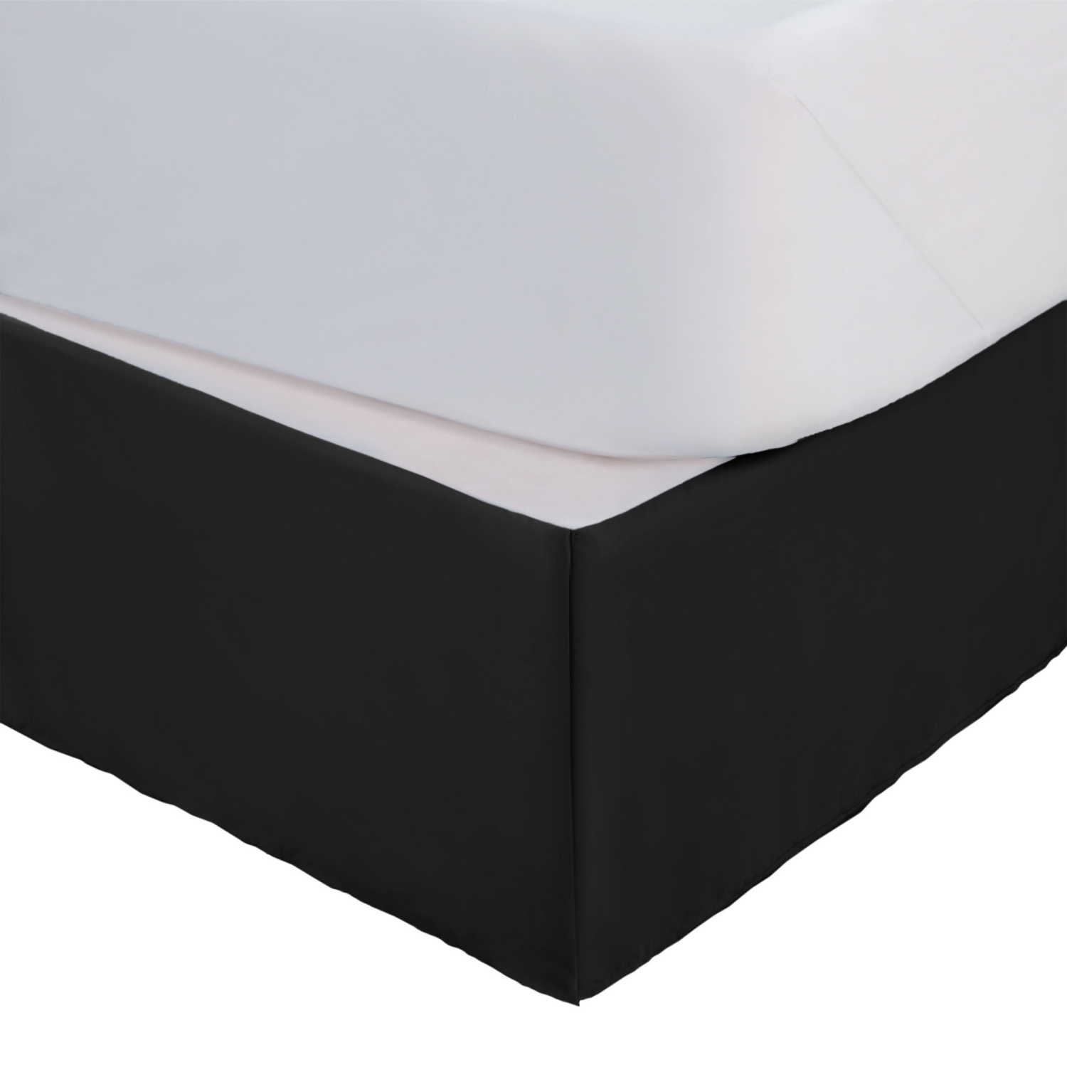 slide 1 of 8, Martex Luxury, Inverted Pleat Bedskirt, King, Black, King Size