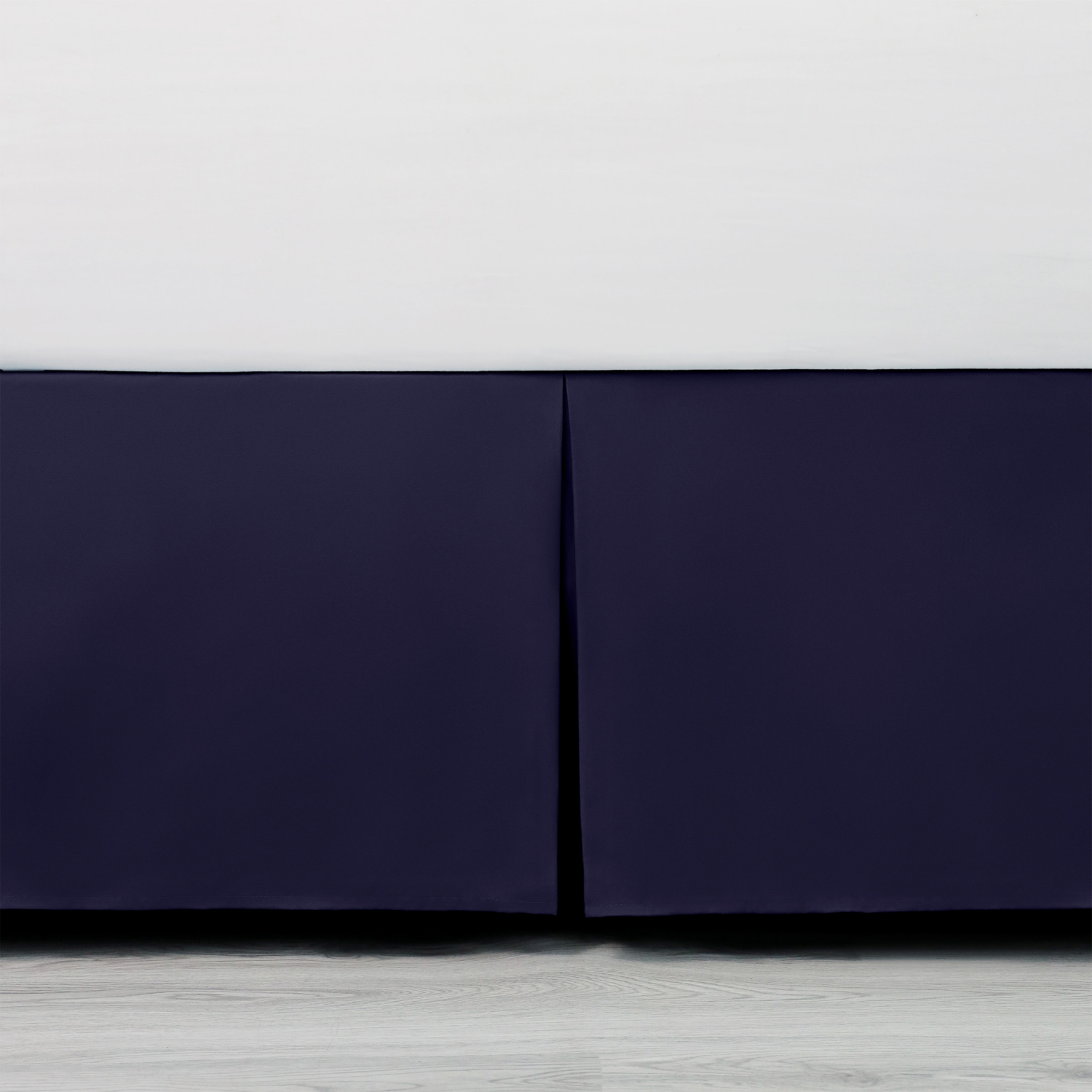 slide 3 of 8, Martex Luxury, Inverted Pleat Bedskirt, King, Navy, King Size