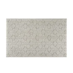 Martex Restore Bath Rug, 20 in x 32 in, Grey Diamond Geo