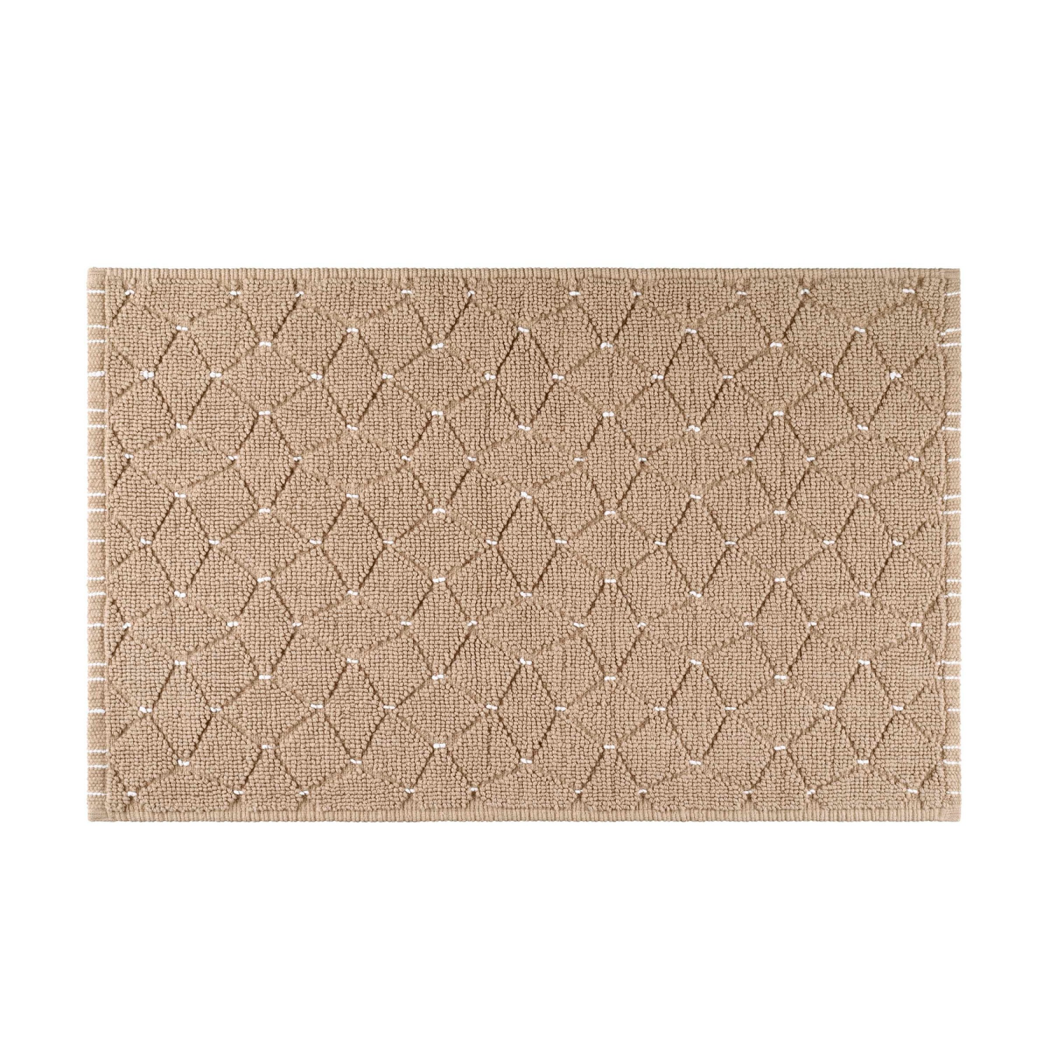 slide 1 of 6, Martex Restore Bath Rug, 20 in x 32 in, Taupe Diamond Geo, 20 x 32 