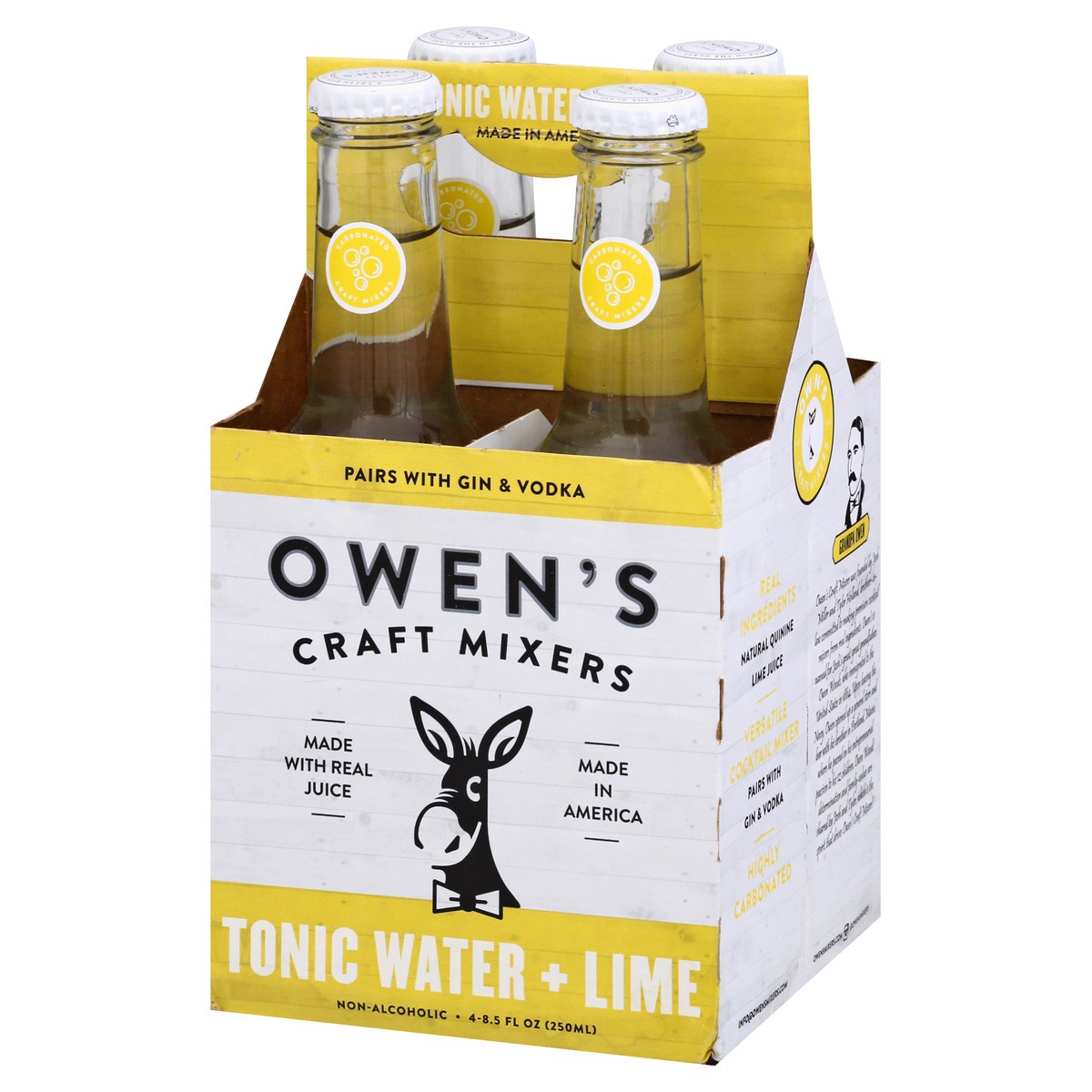 slide 2 of 9, Owens Craft Mixers Tonic Water + Lime - 4 ct, 4 ct btl