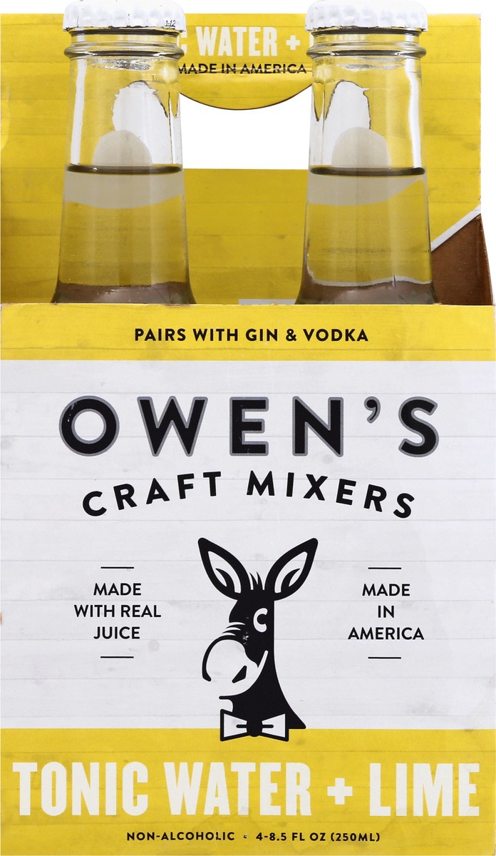 slide 4 of 9, Owens Craft Mixers Tonic Water + Lime - 4 ct, 4 ct btl