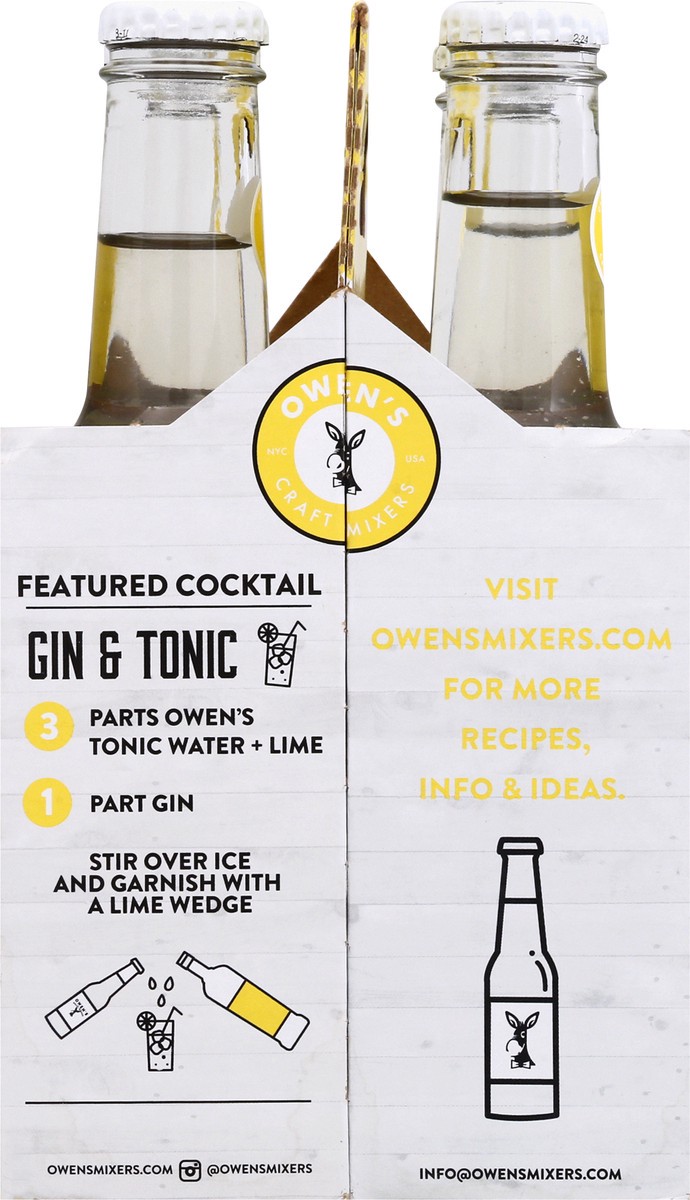 slide 6 of 9, Owens Craft Mixers Tonic Water + Lime - 4 ct, 4 ct btl