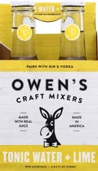 Owens Craft Mixers Tonic Water + Lime - 4 ct