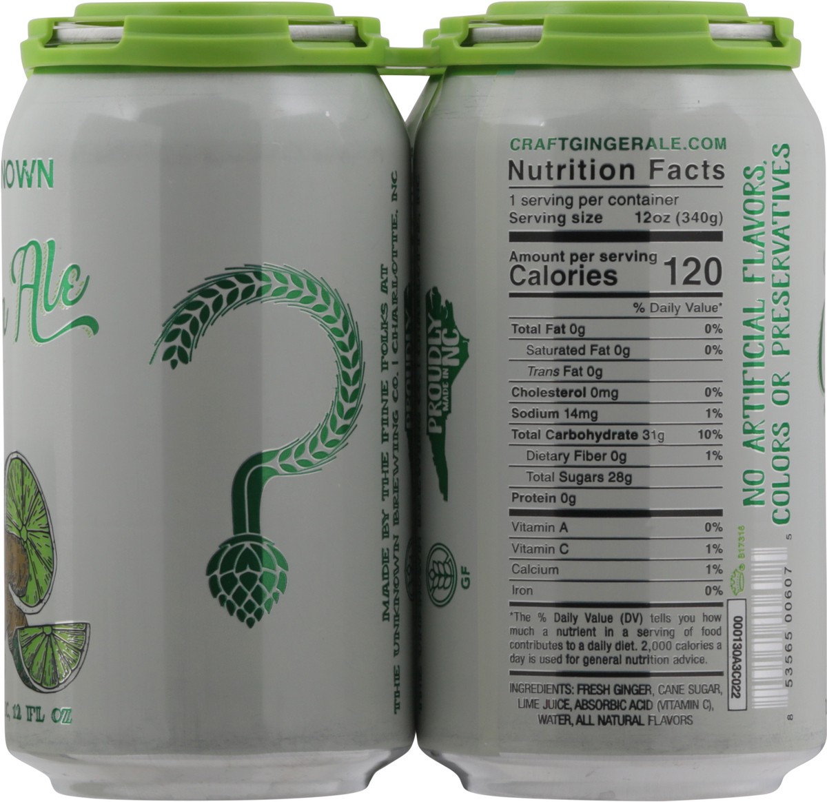 slide 12 of 12, The Unknown Craft Ginger Ale Soda, Ginger Ale, Craft - 48 fl oz, 1 ct