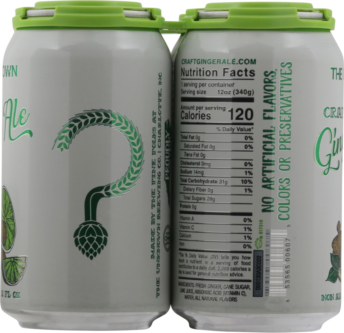 slide 11 of 12, The Unknown Craft Ginger Ale Soda, Ginger Ale, Craft - 48 fl oz, 1 ct