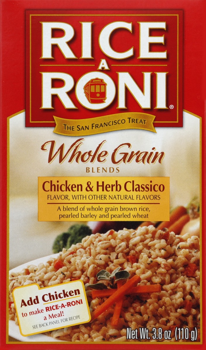 slide 4 of 4, Rice-A-Roni Chicken Herb Classico Whole Grain Blends, 3.8 oz