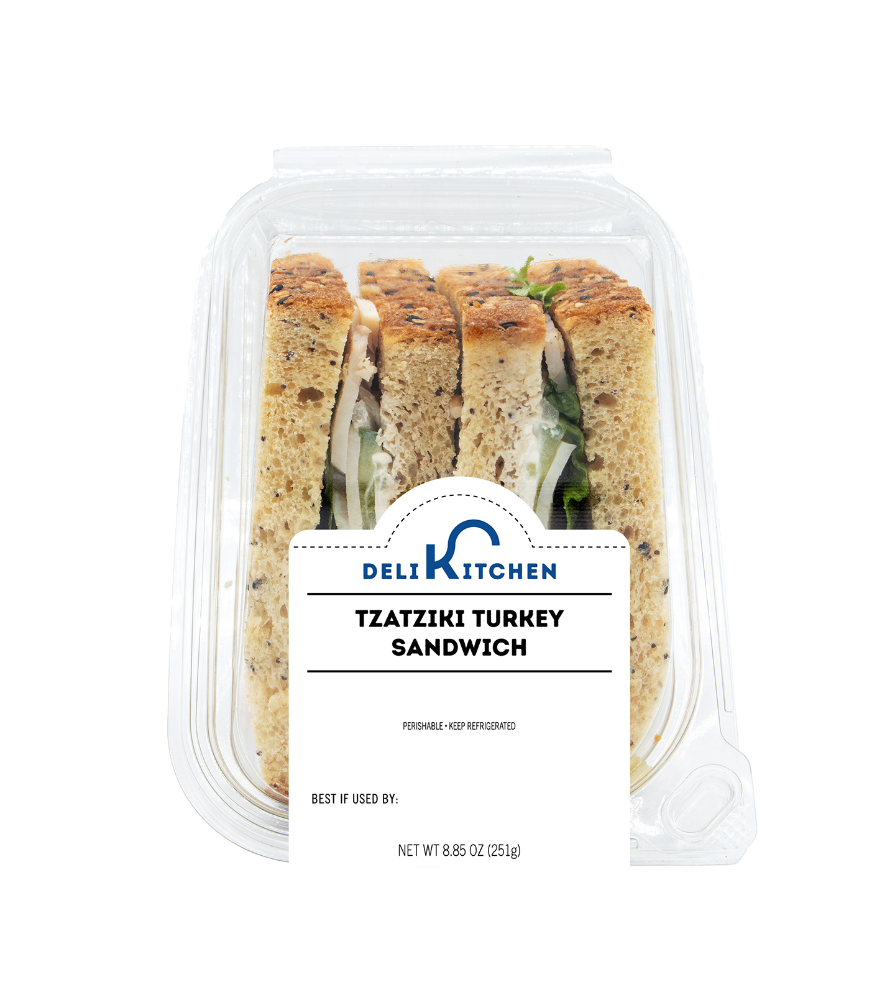 slide 1 of 1, Deli Kitchen Turkey Tzatziki Sandwich, 8.85 oz