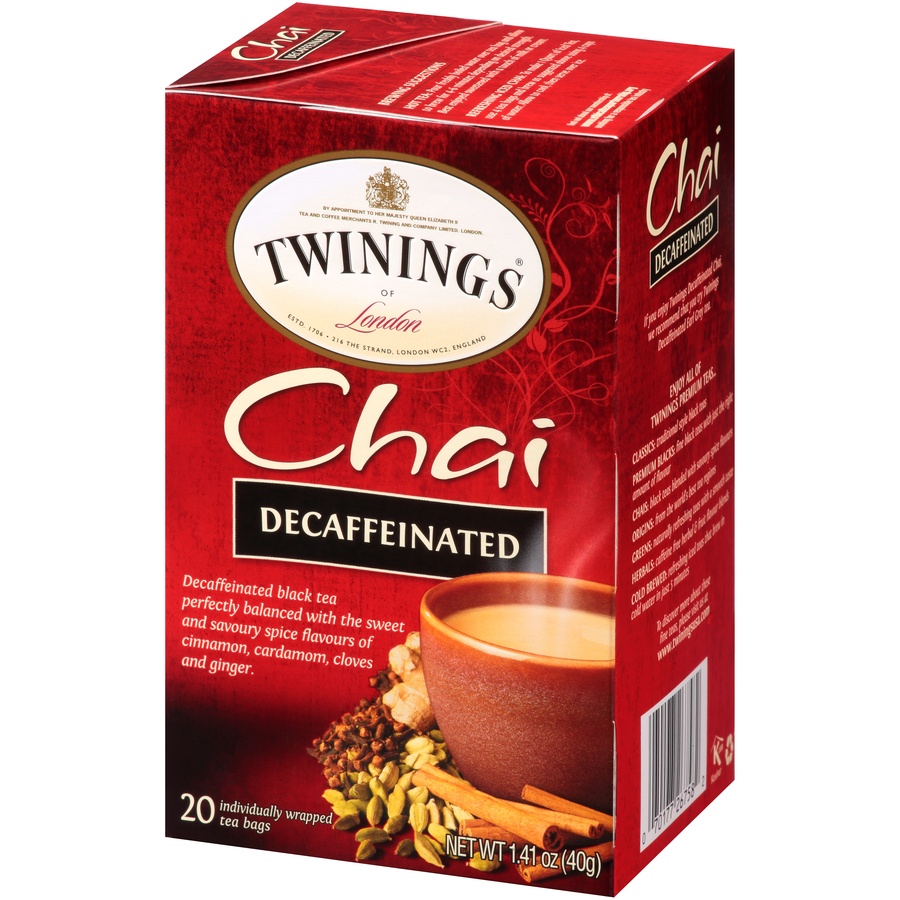 Twinings Decaffeinated Chai Tea Bags 20 ct; 1.41 oz Shipt