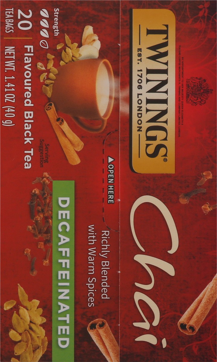 slide 5 of 9, Twinings Decaffeinated Chai Tea Bags, 20 ct; 1.41 oz