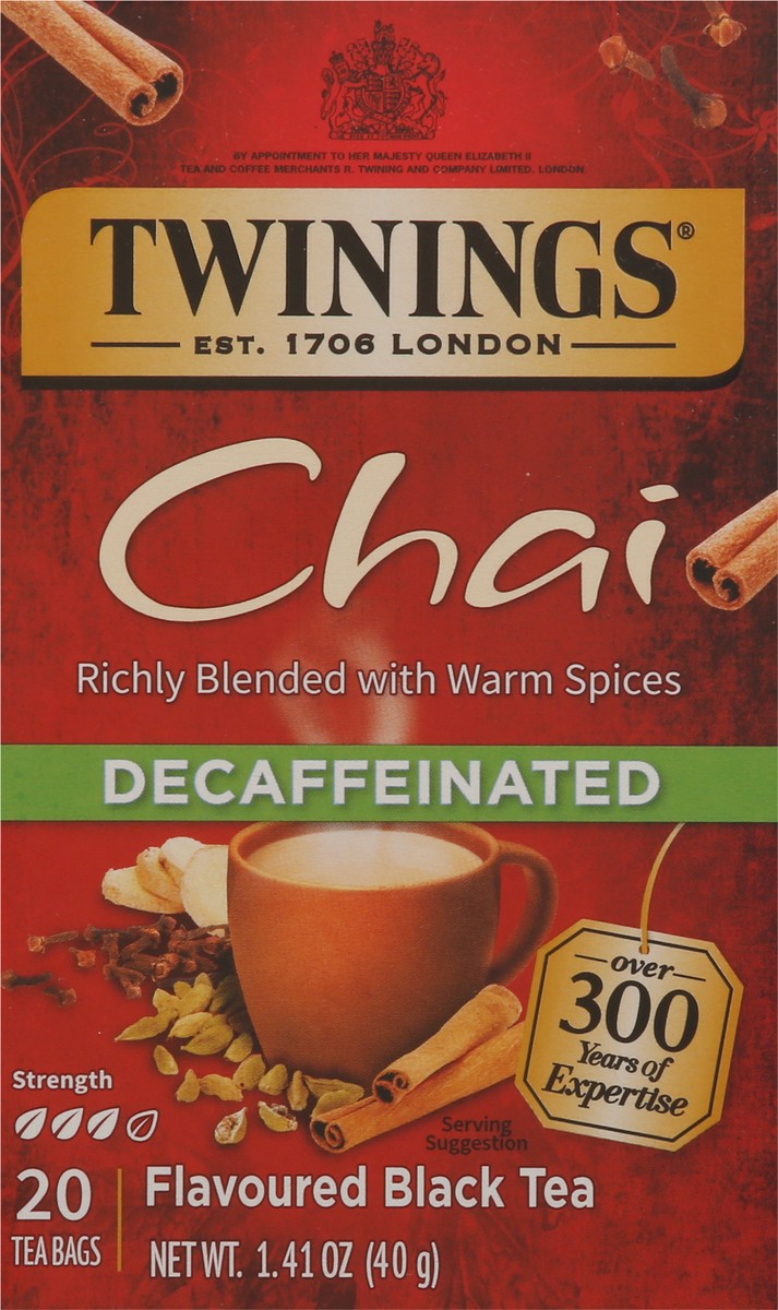 slide 6 of 9, Twinings Decaffeinated Chai Tea Bags, 20 ct; 1.41 oz