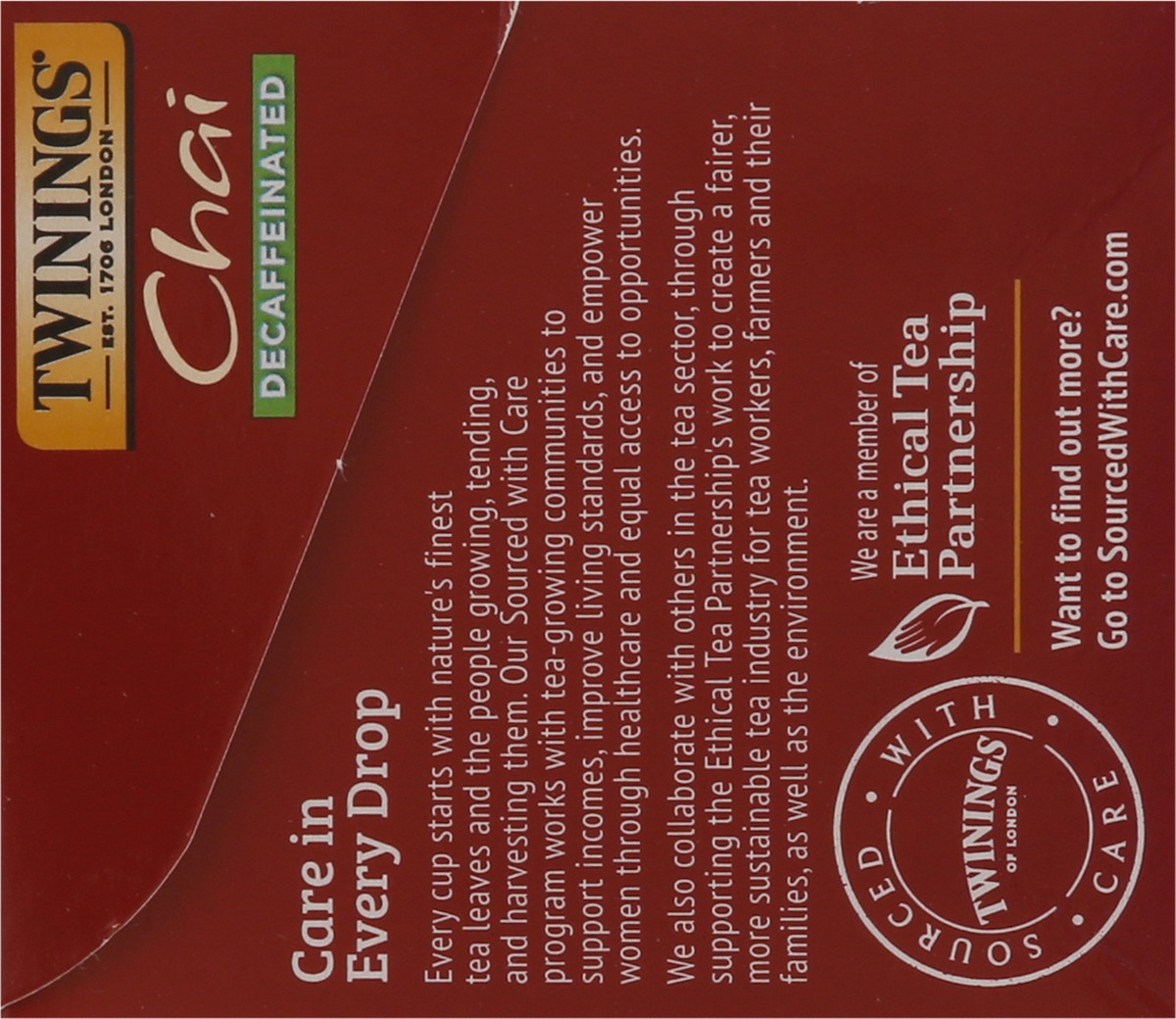 slide 9 of 9, Twinings Decaffeinated Chai Tea Bags, 20 ct; 1.41 oz