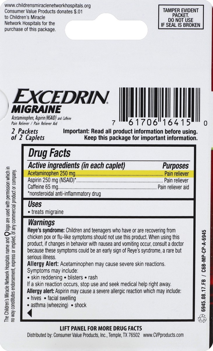 slide 4 of 6, CVP Excedrin 2 ea, 2 ct