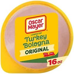 Oscar Mayer Turkey Bologna Sliced Lunch Meat With 50% Lower Fat Pack - 16 Oz