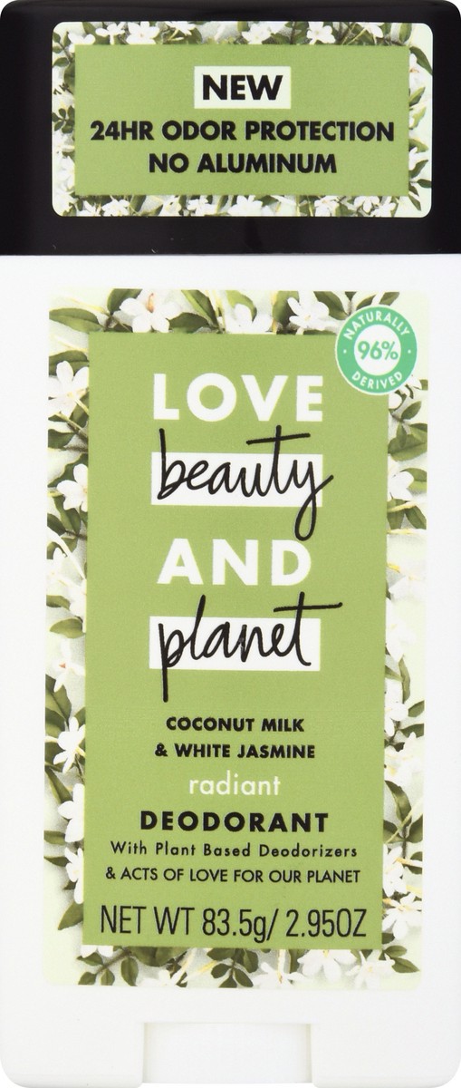 slide 7 of 9, Love Beauty and Planet Vegan Deodorant for Women Coconut Milk & White Jasmine, 2.95 oz, 2.95 oz