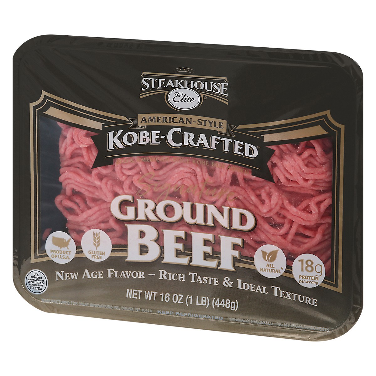 slide 3 of 13, Steakhouse Elite Kobe Crafted Signature Ground Beef 1lb Tray, 16 oz