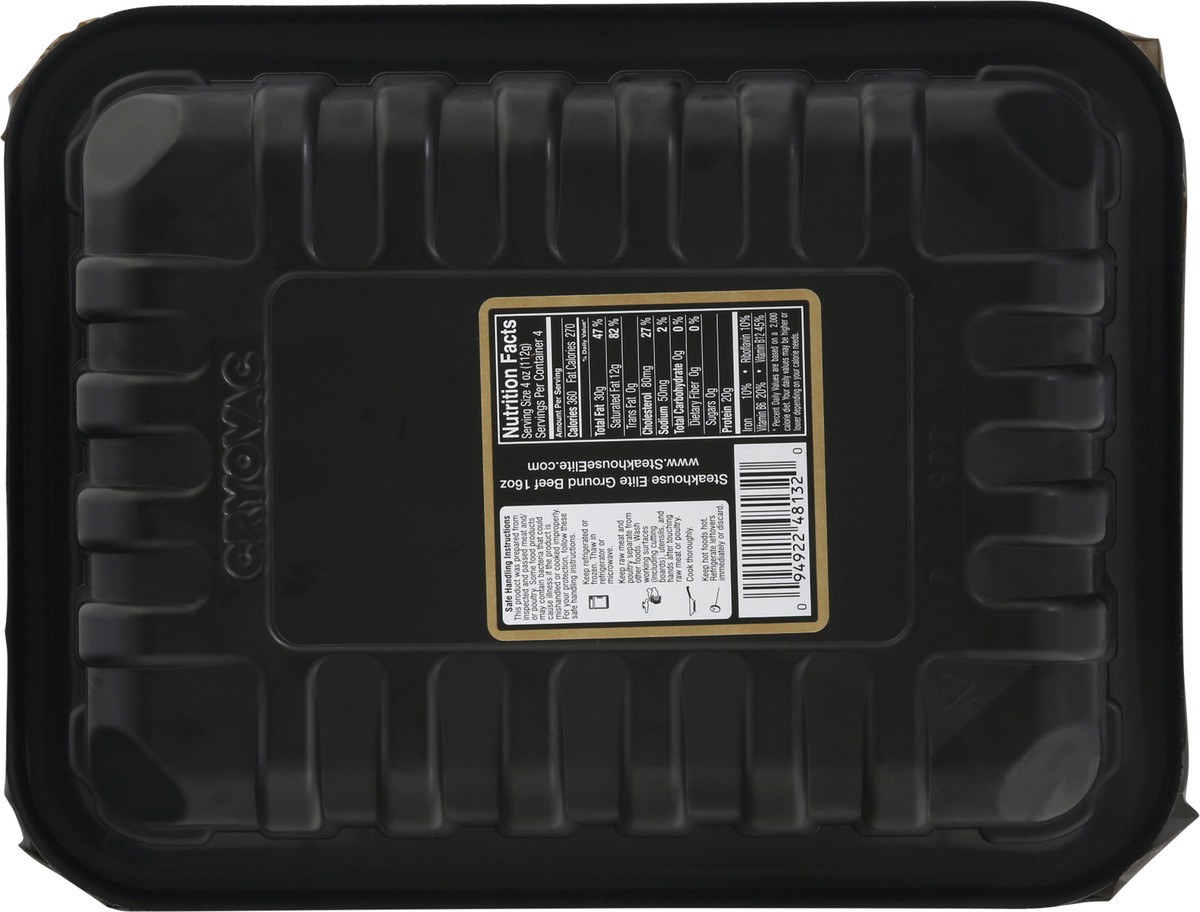 slide 9 of 13, Steakhouse Elite Kobe Crafted Signature Ground Beef 1lb Tray, 16 oz
