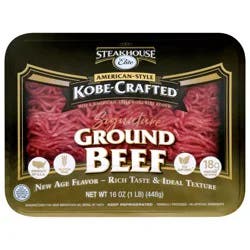 Steakhouse Elite Kobe Crafted Signature Ground Beef 1lb Tray