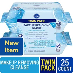 Kroger® Makeup Removing Wipes Twin Pack, 25 ct