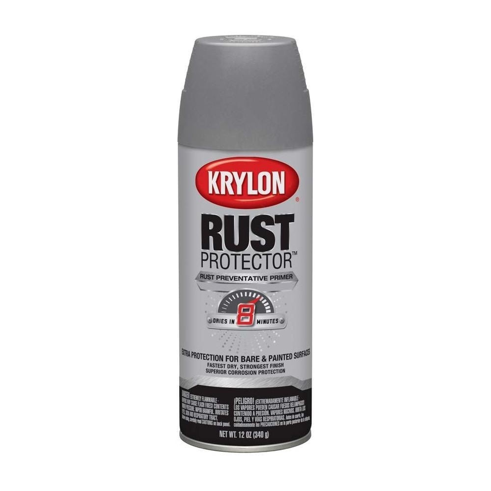 slide 1 of 1, Krylon Rust Protector Grey Primer, 12 oz