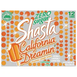 Shasta Zero Sugar California Dreamin - 12 ct