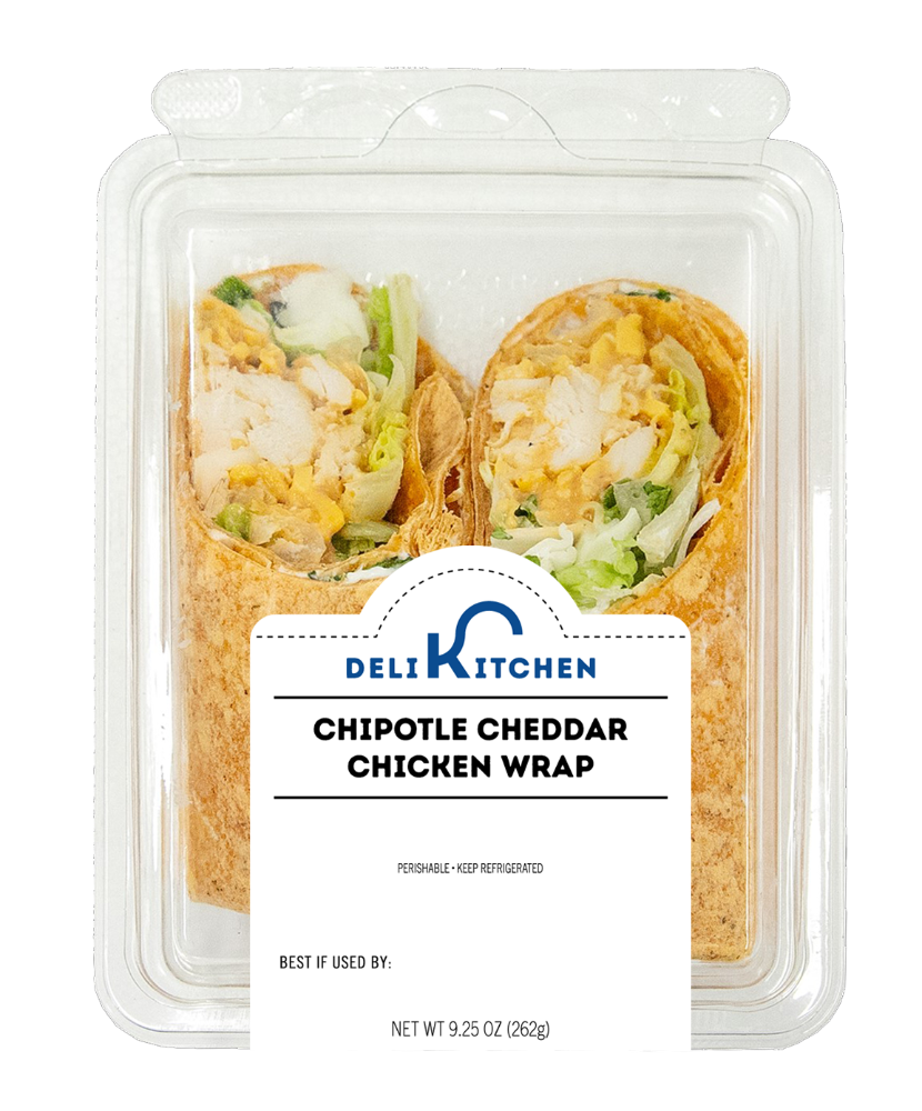 slide 1 of 1, Deli Kitchen Chipotle Cheddar Chicken Wrap, 9.25 oz