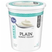 slide 1 of 1, Kroger Greek Plain Nonfat Yogurt, 32 oz