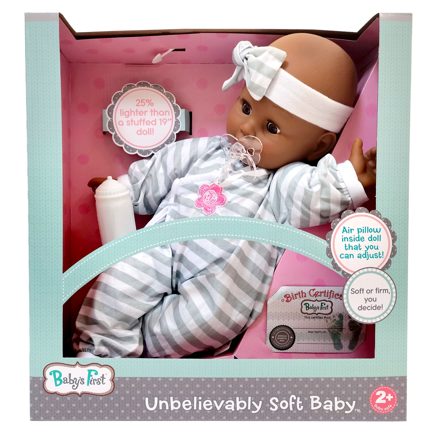 slide 1 of 2, BABY's FIRST 19" UNBELIEVABLY SOFT BABY AA, 19 in