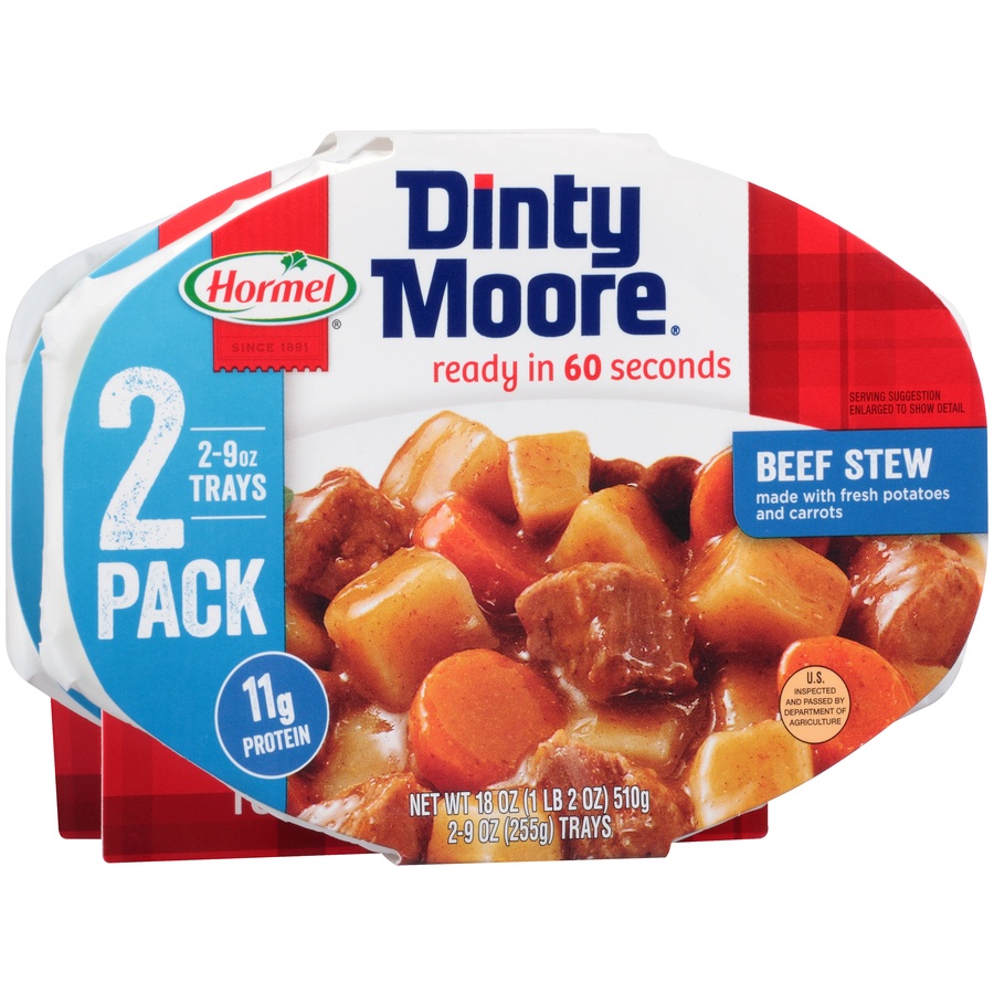 slide 2 of 8, Hormel Dinty Moore Beef Stew 29 oz. Trays, 2 ct; 9 oz
