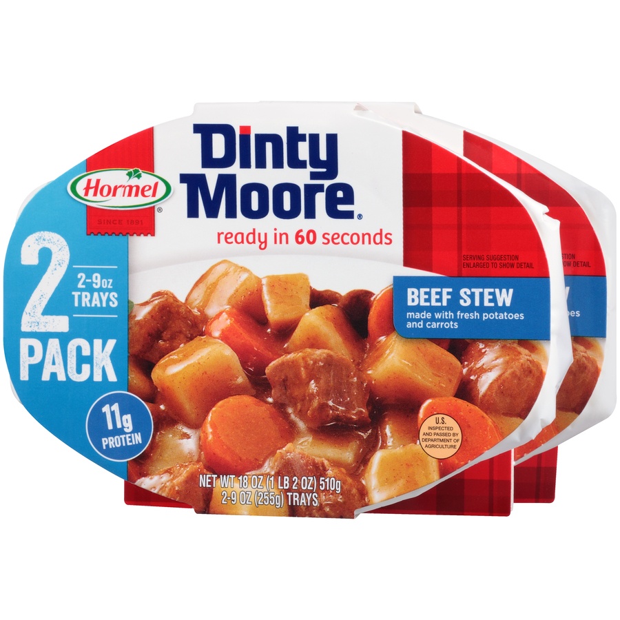 slide 3 of 8, Hormel Dinty Moore Beef Stew 29 oz. Trays, 2 ct; 9 oz