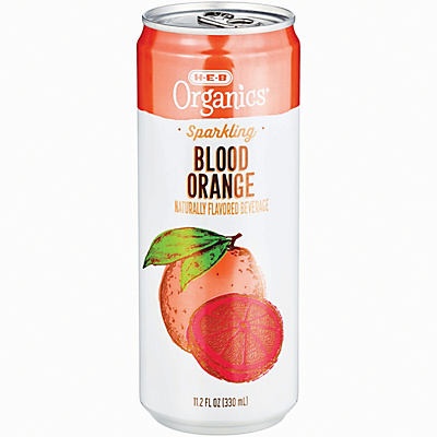 slide 1 of 1, H-E-B Organics Sparkling Blood Orange Beverage - 11.2 oz, 11.2 oz