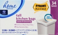 slide 1 of 1, Kroger Home Sense Tall Kitchen Super Flex Bags, 34 ct