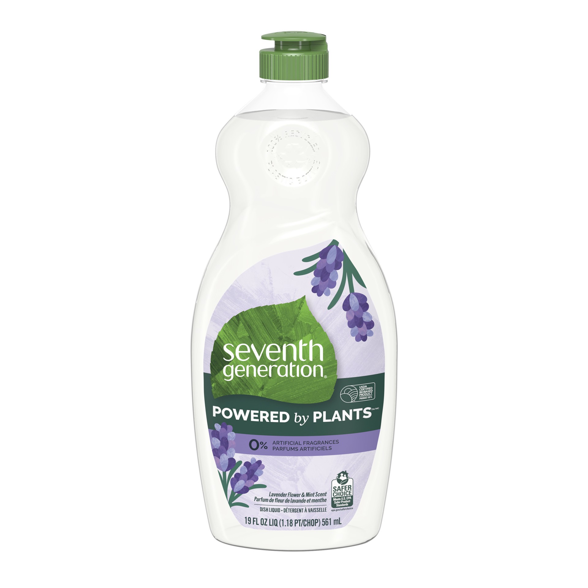 slide 1 of 3, Seventh Generation Dish Soap Liquid Lavender Flower & Mint Scent, 19 oz, 19 oz