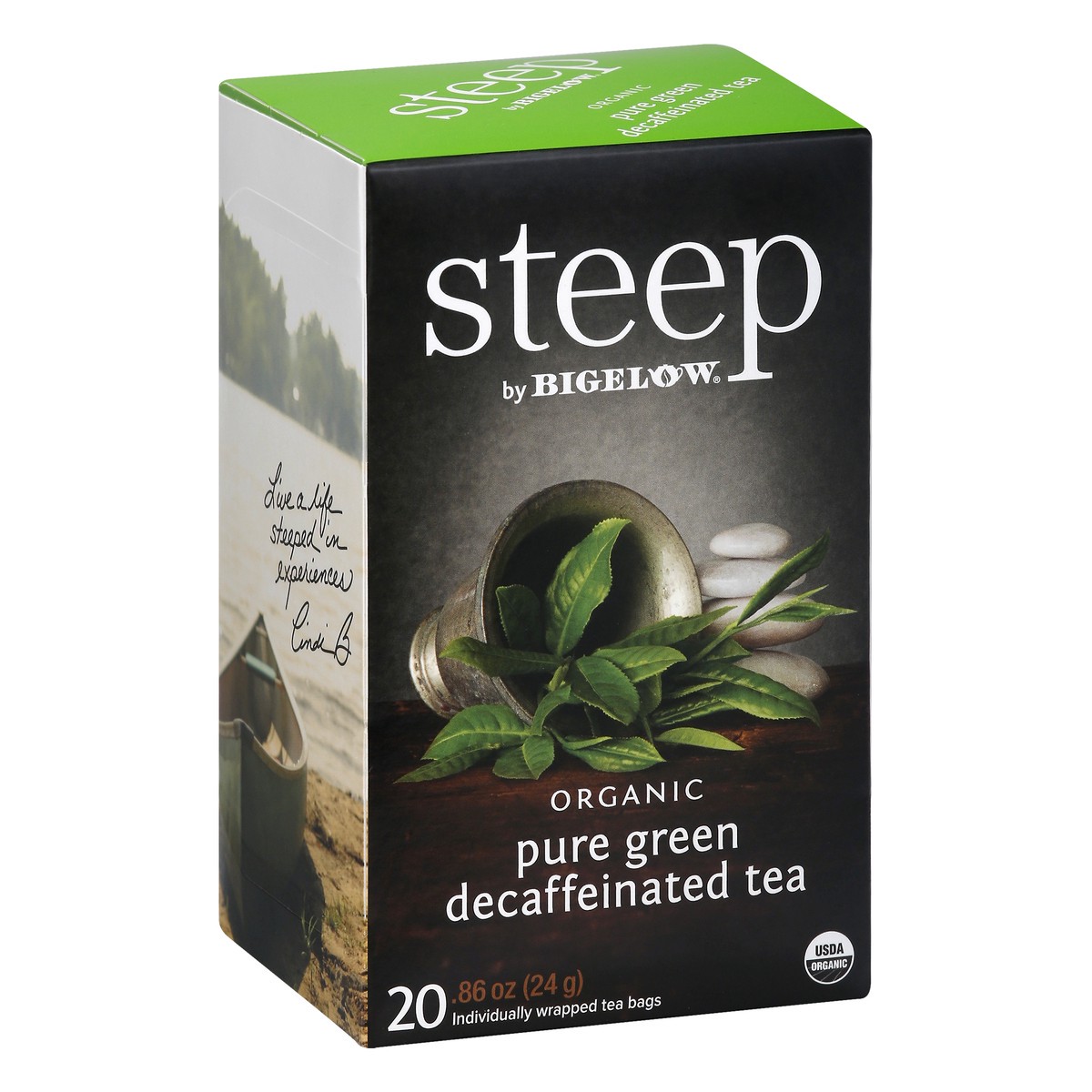 slide 2 of 9, steep Organic Pure Decaffeinated Tea Bags Green Tea - 20 ct, 20 ct