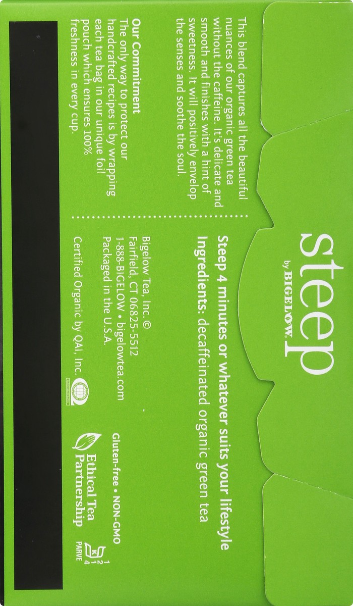 slide 6 of 9, steep Organic Pure Decaffeinated Tea Bags Green Tea - 20 ct, 20 ct