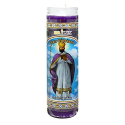 Brilux Candle San Cipriano Religious Wax Candle - Purple